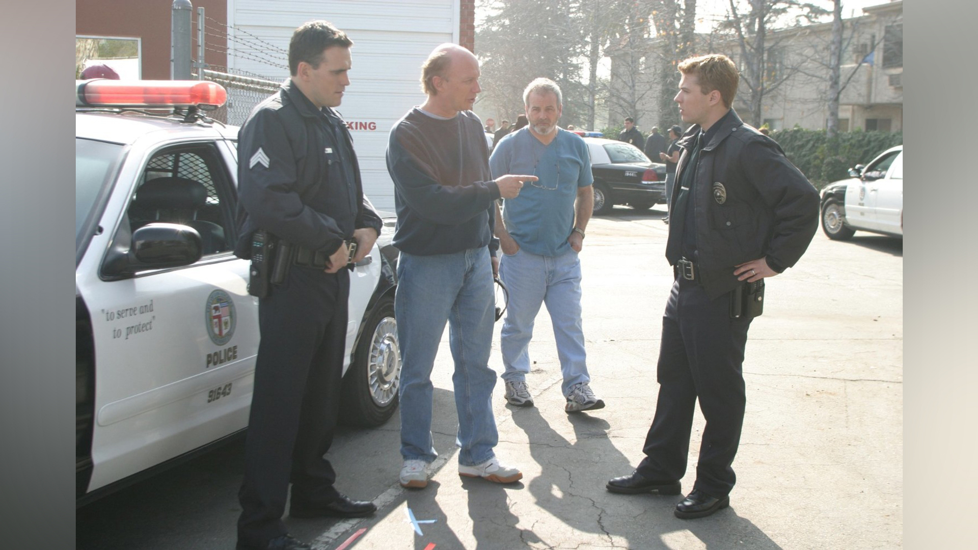 Ryan Phillippe en el set de la película 'Crash'