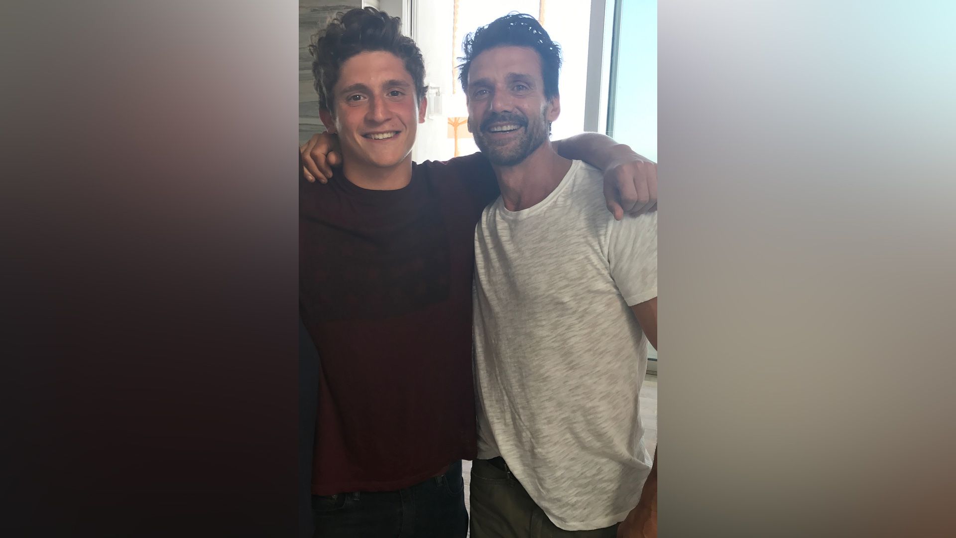 Frank Grillo con su hijo mayor, Remy