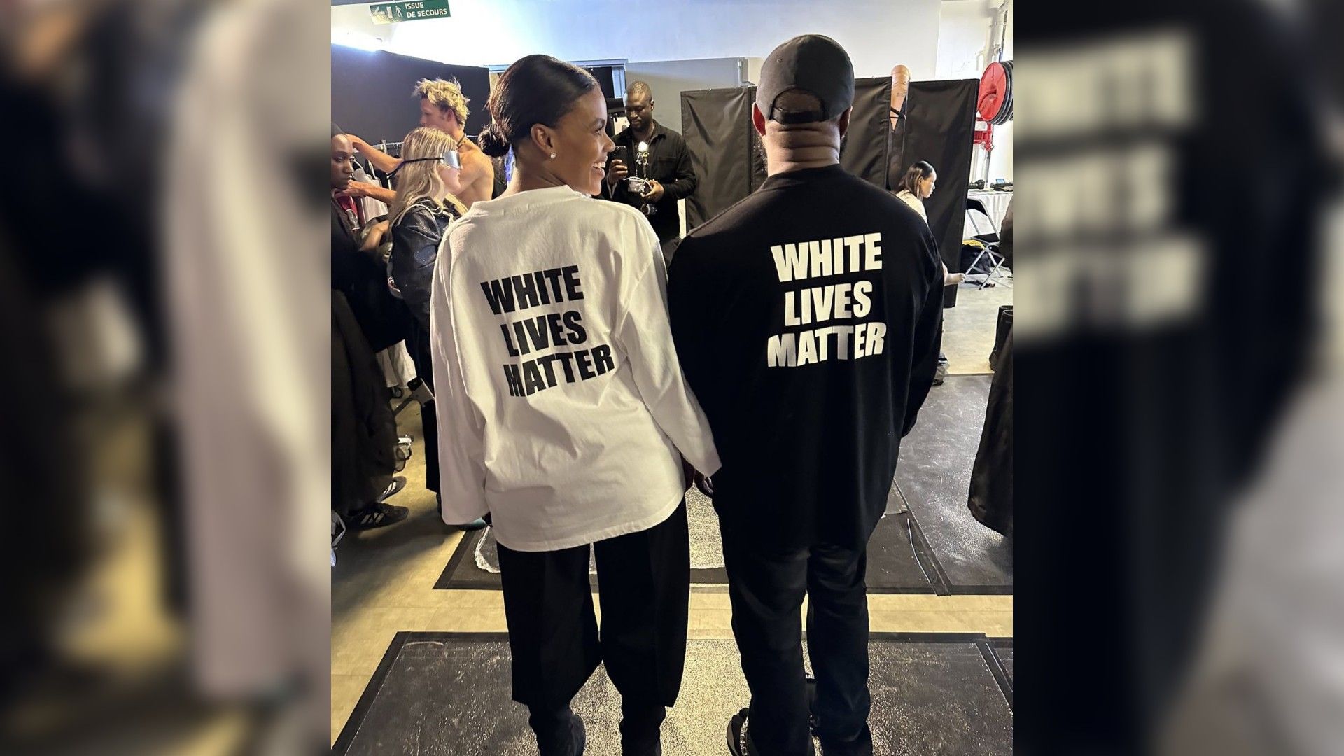 Kanye West con una camiseta de White Lives Matter