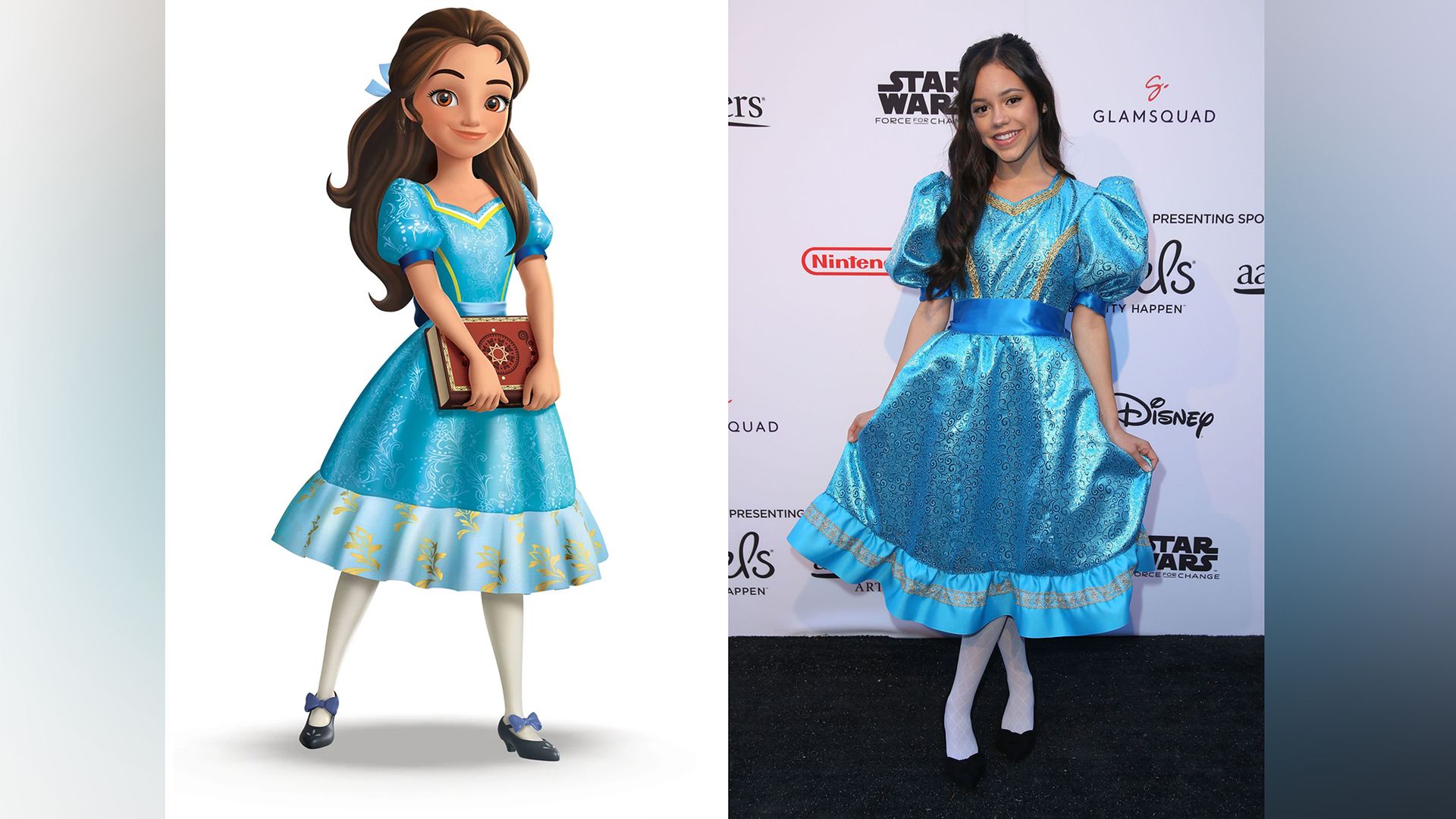Jenna Ortega y la Princesa Isabel, a quien puso voz