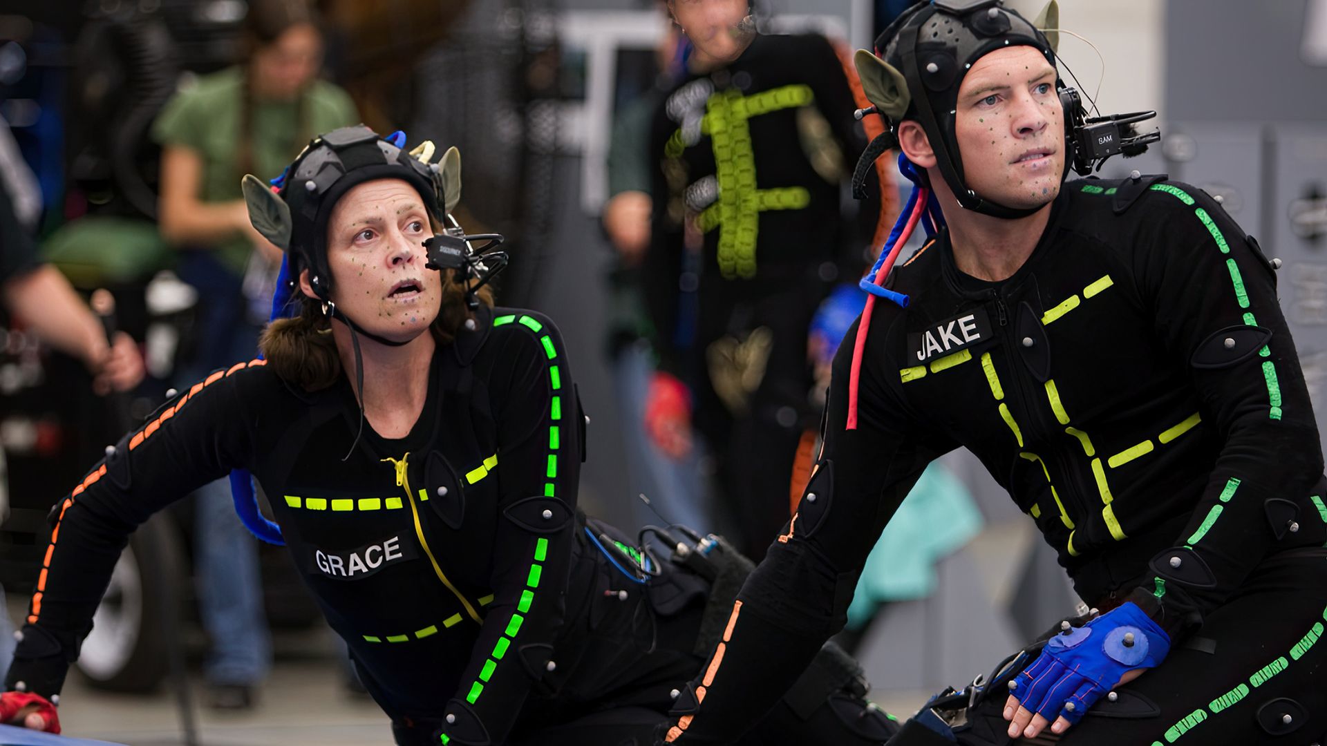 Sam Worthington en el set de 'Avatar'
