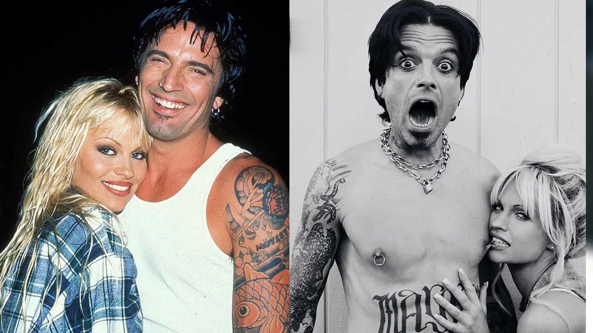 Sebastian Stan y Lily James (derecha) interpretaron a Tommy Lee y Pamela Anderson
