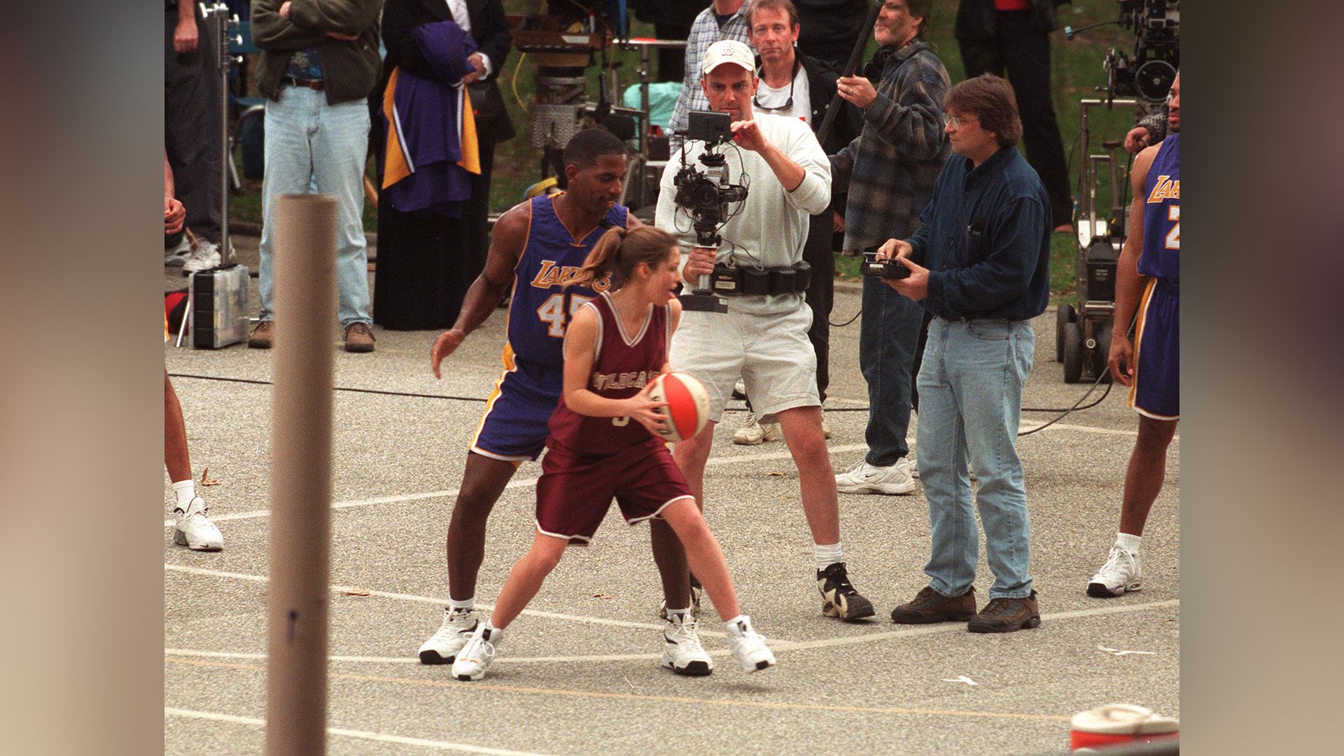 Jessica Biel en el set de la serie '7th Heaven'