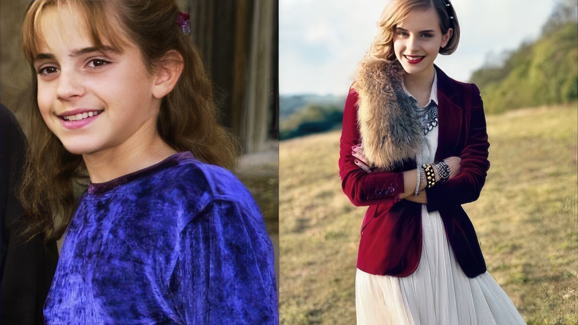 Emma Watson de niña y ahora