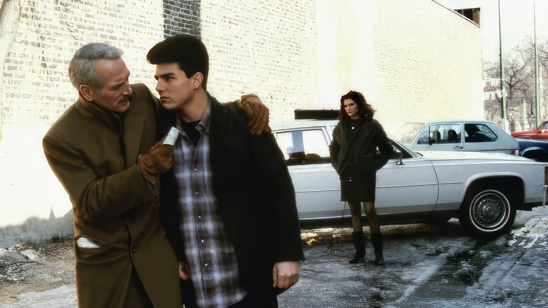 Tom Cruise y Paul Newman en el rodaje de The Color of Money