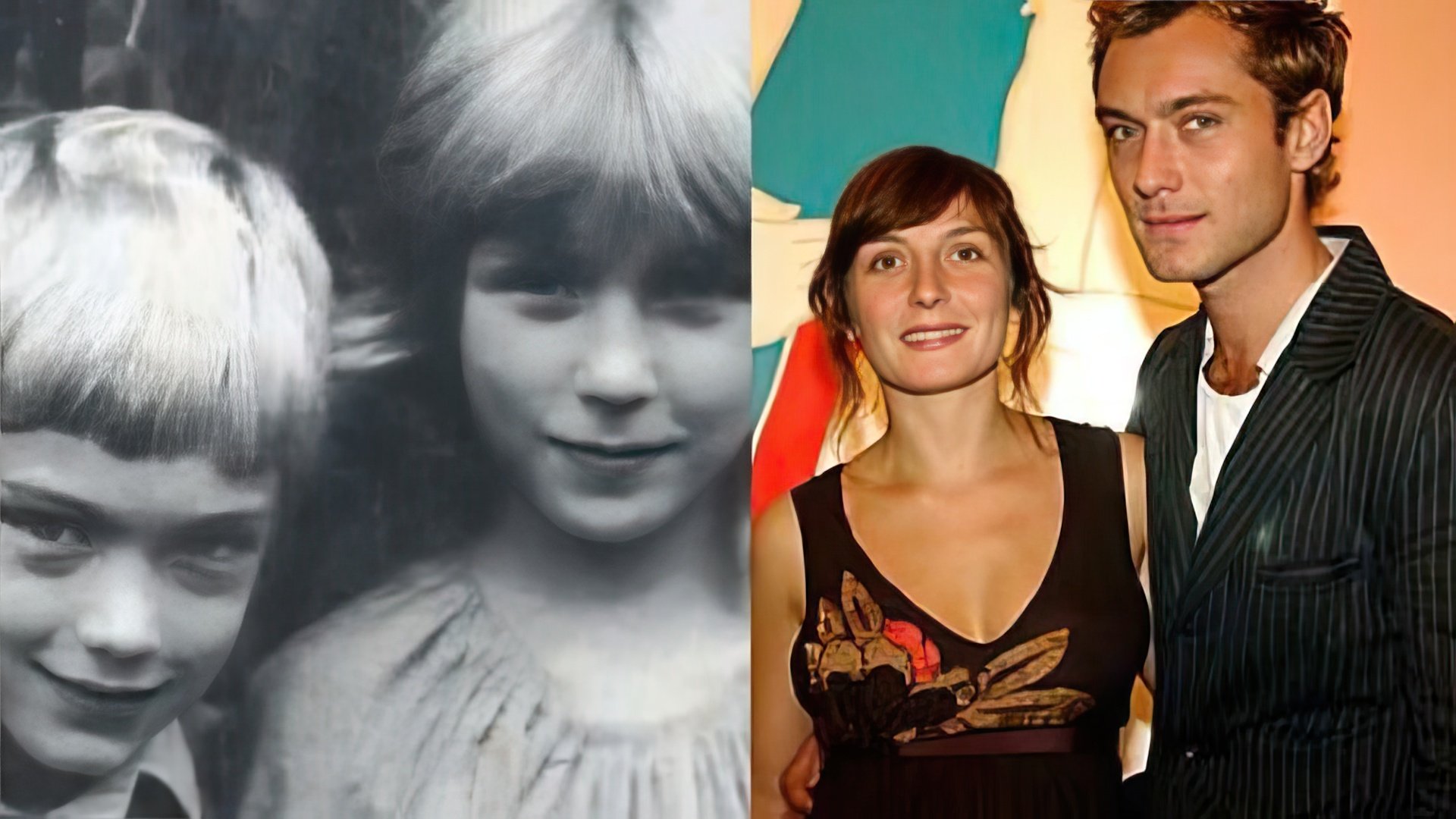 Jude Law con su hermana Natasha