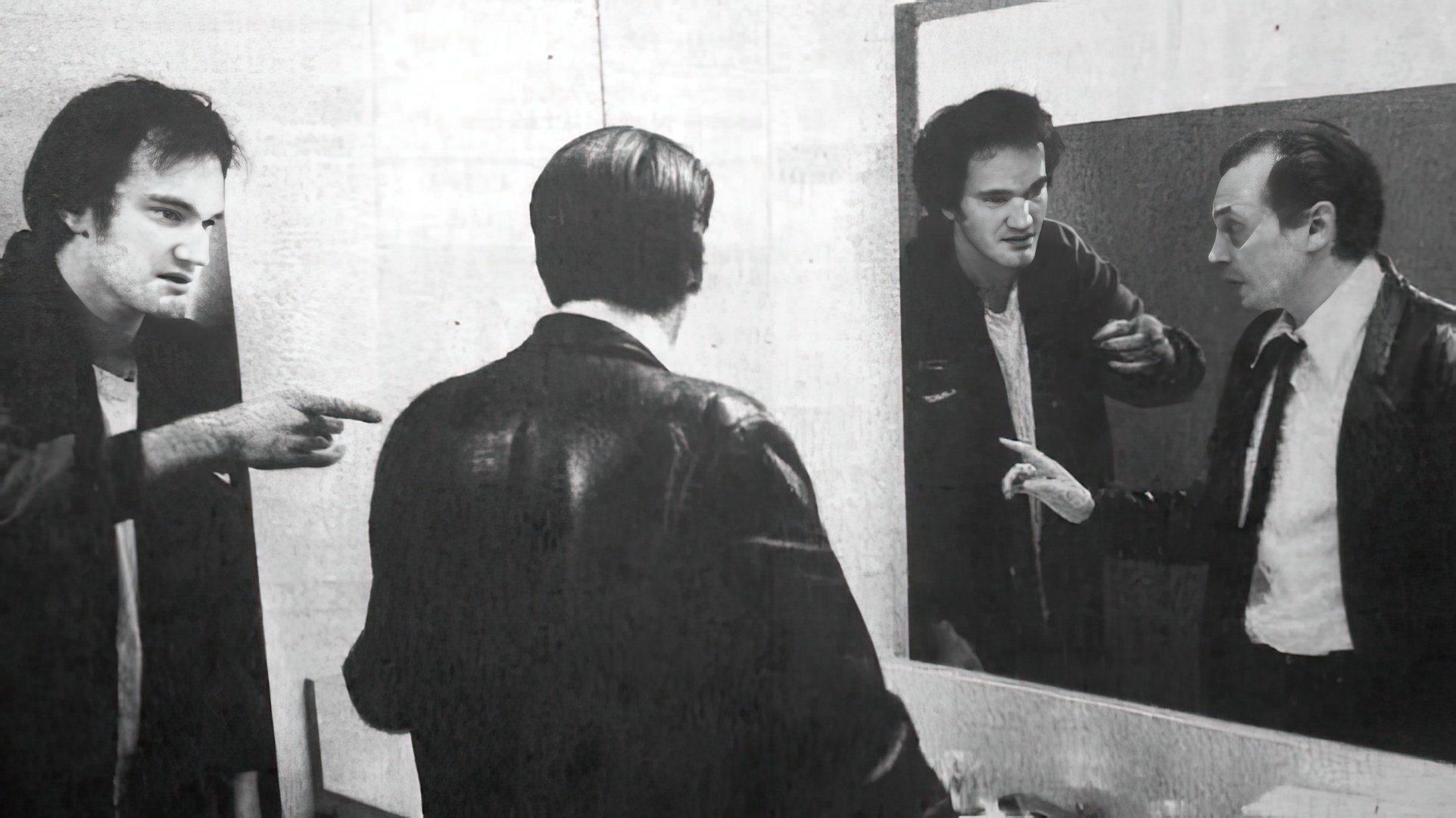 Quentin Tarantino y Steve Buscemi en el set de 'Reservoir Dogs'