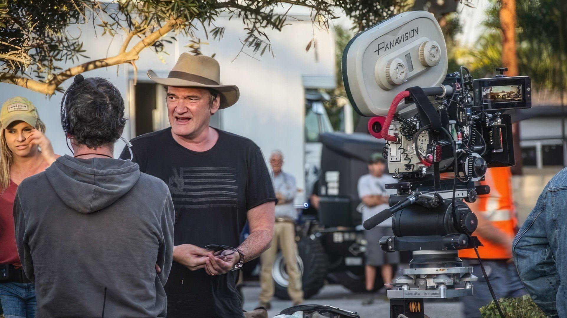 Quentin Tarantino en el set de 'Once Upon a Time in Hollywood'