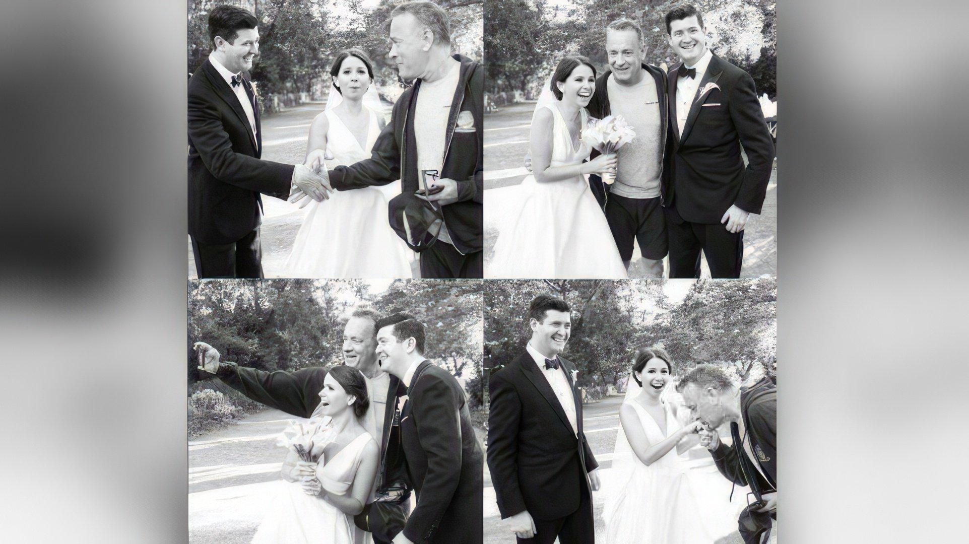 Tom Hanks deleitó a los recién casados