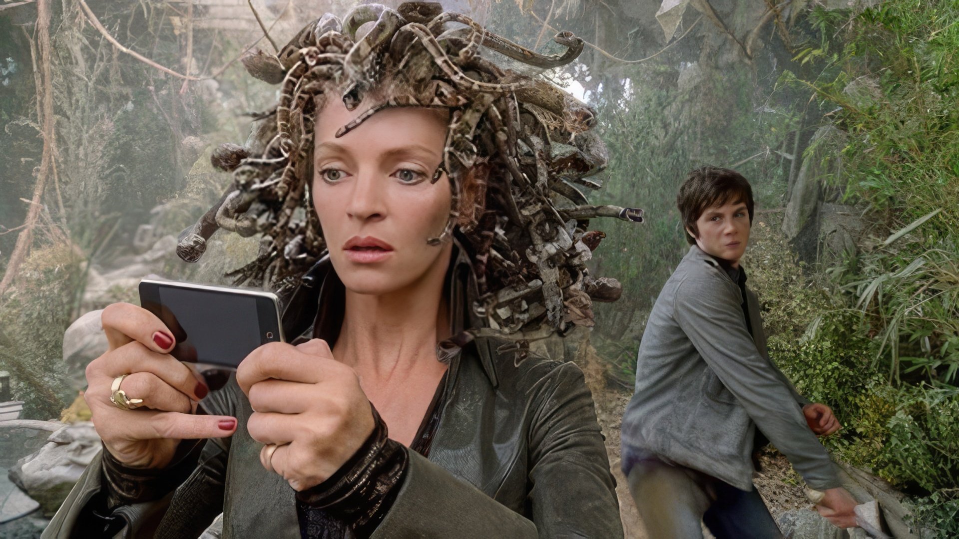 Uma Thurman en el blockbuster juvenil Percy Jackson: The Lightning Thief