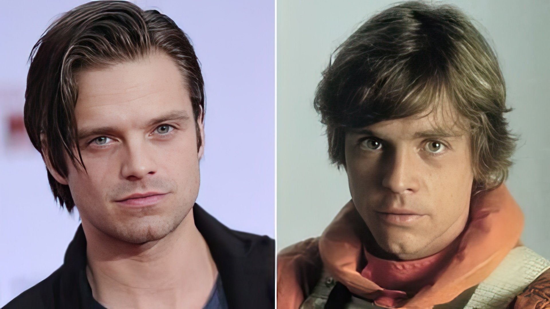 Sebastian Stan y Mark Hamill en su juventud: muchos ven similitudes