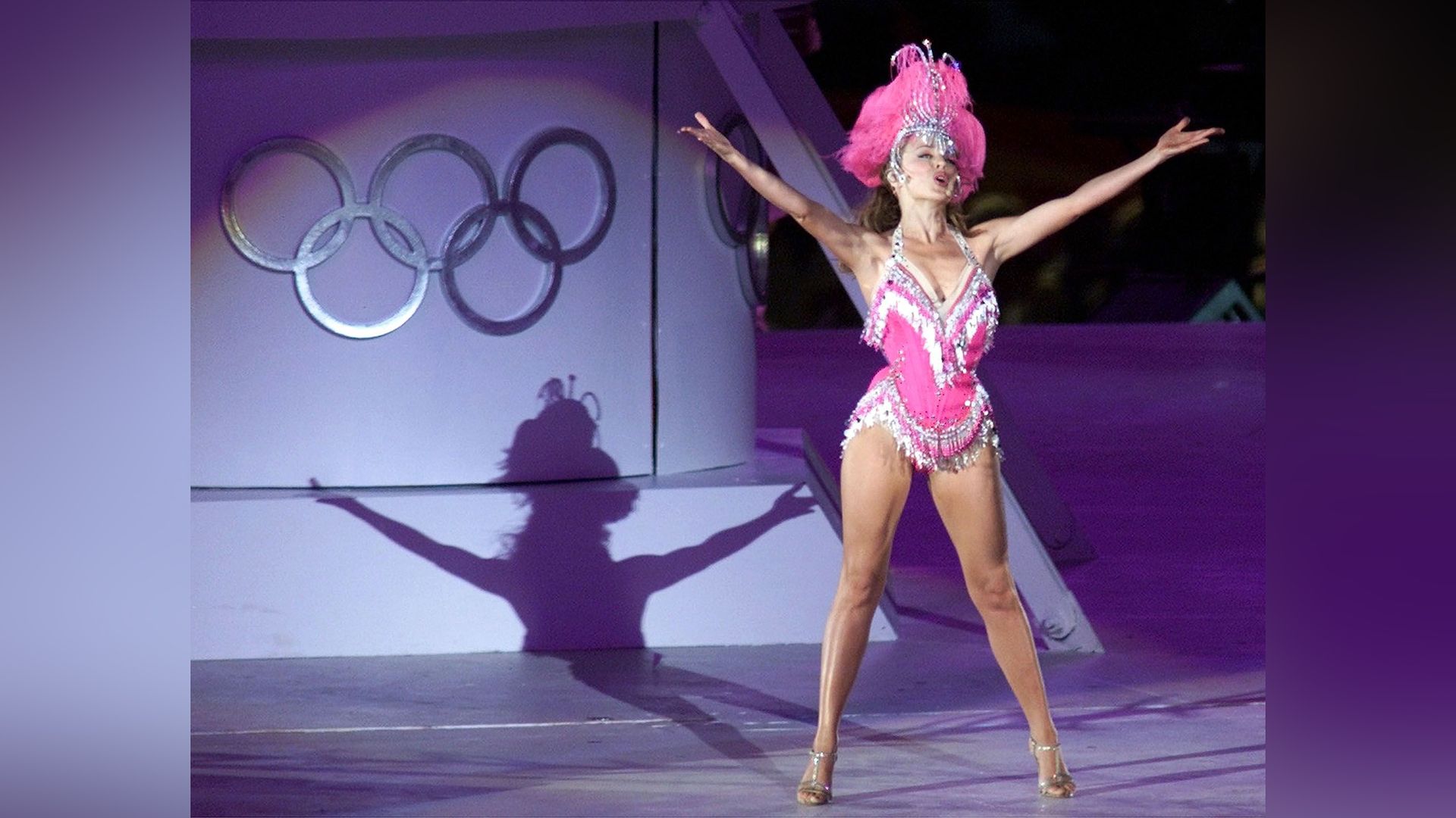 Kylie Minogue durante los Juegos Olímpicos en Sídney