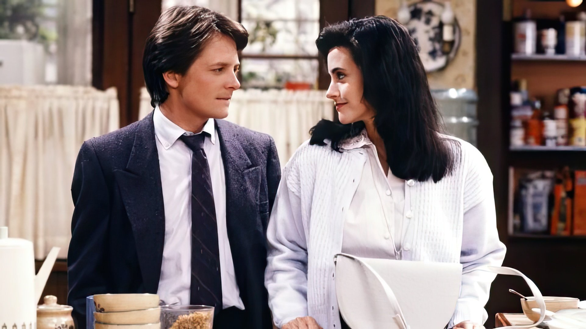 Courteney Cox en la serie 'Family Ties'