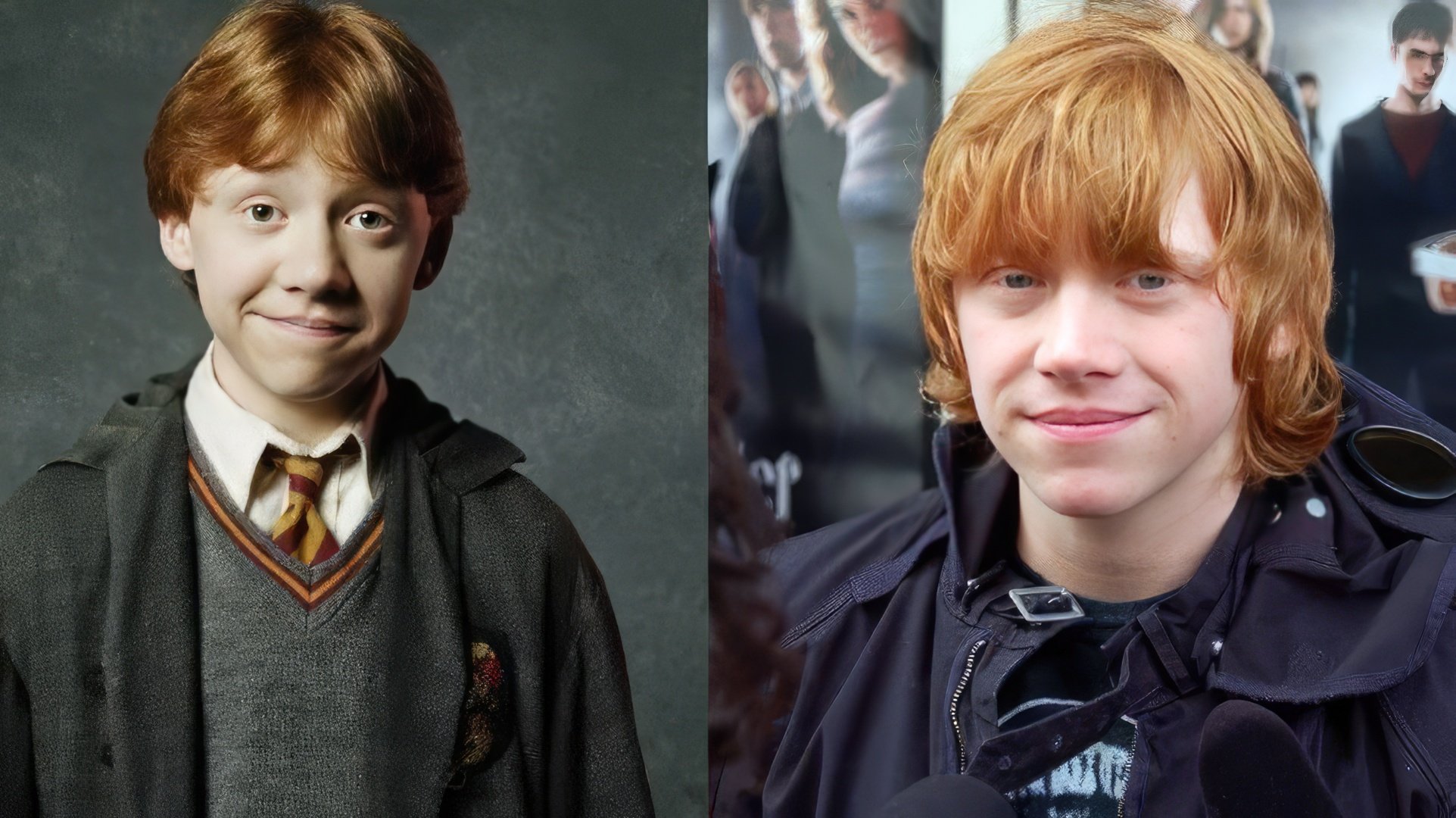 Rupert Grint en la primera y última parte de 'Harry Potter'