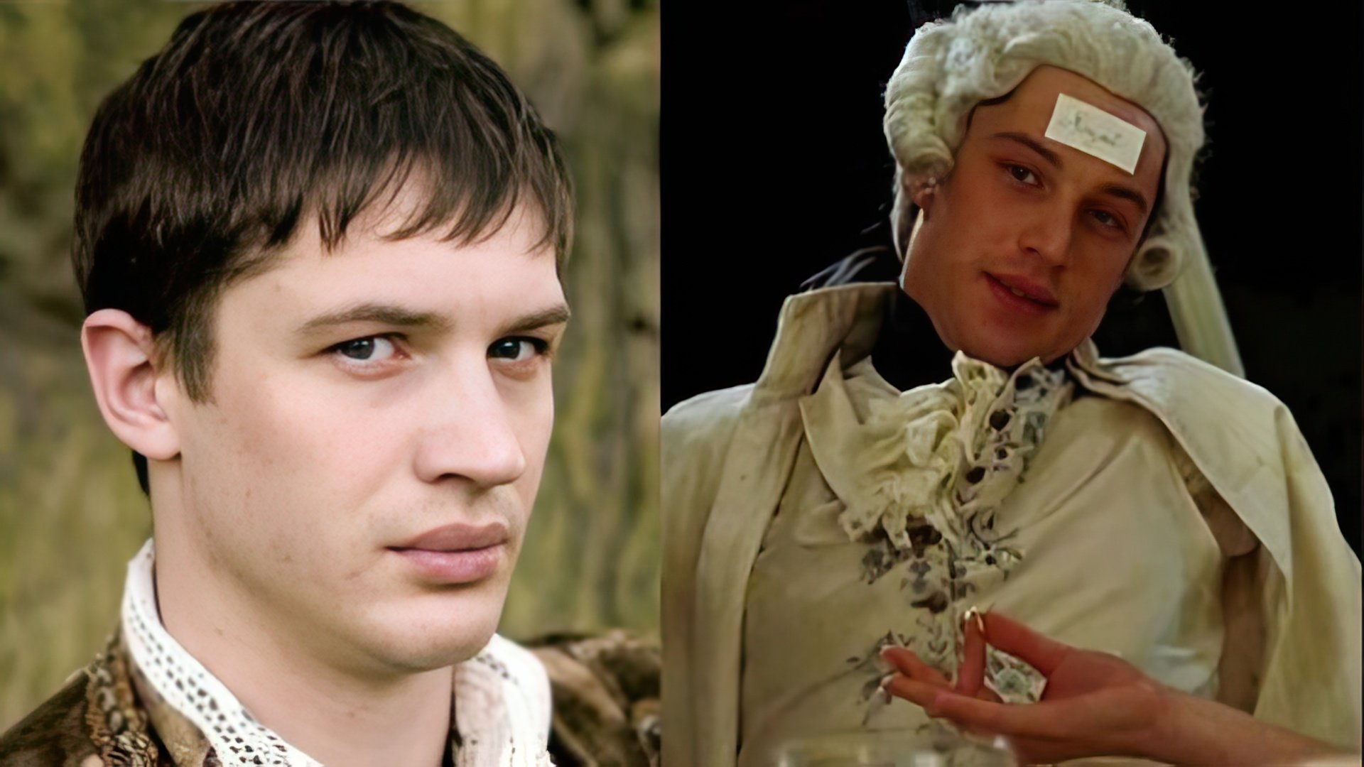Tom Hardy en "The Virgin Queen" (izquierda) y "Marie Antoinette"