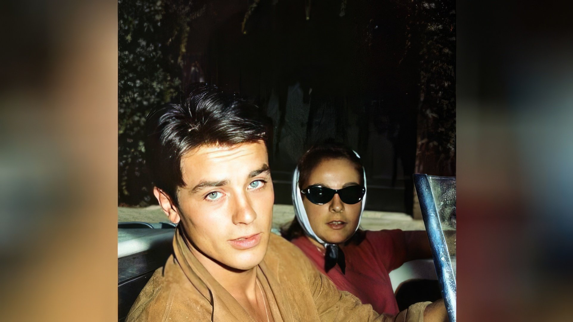 Alain Delon con su hermana