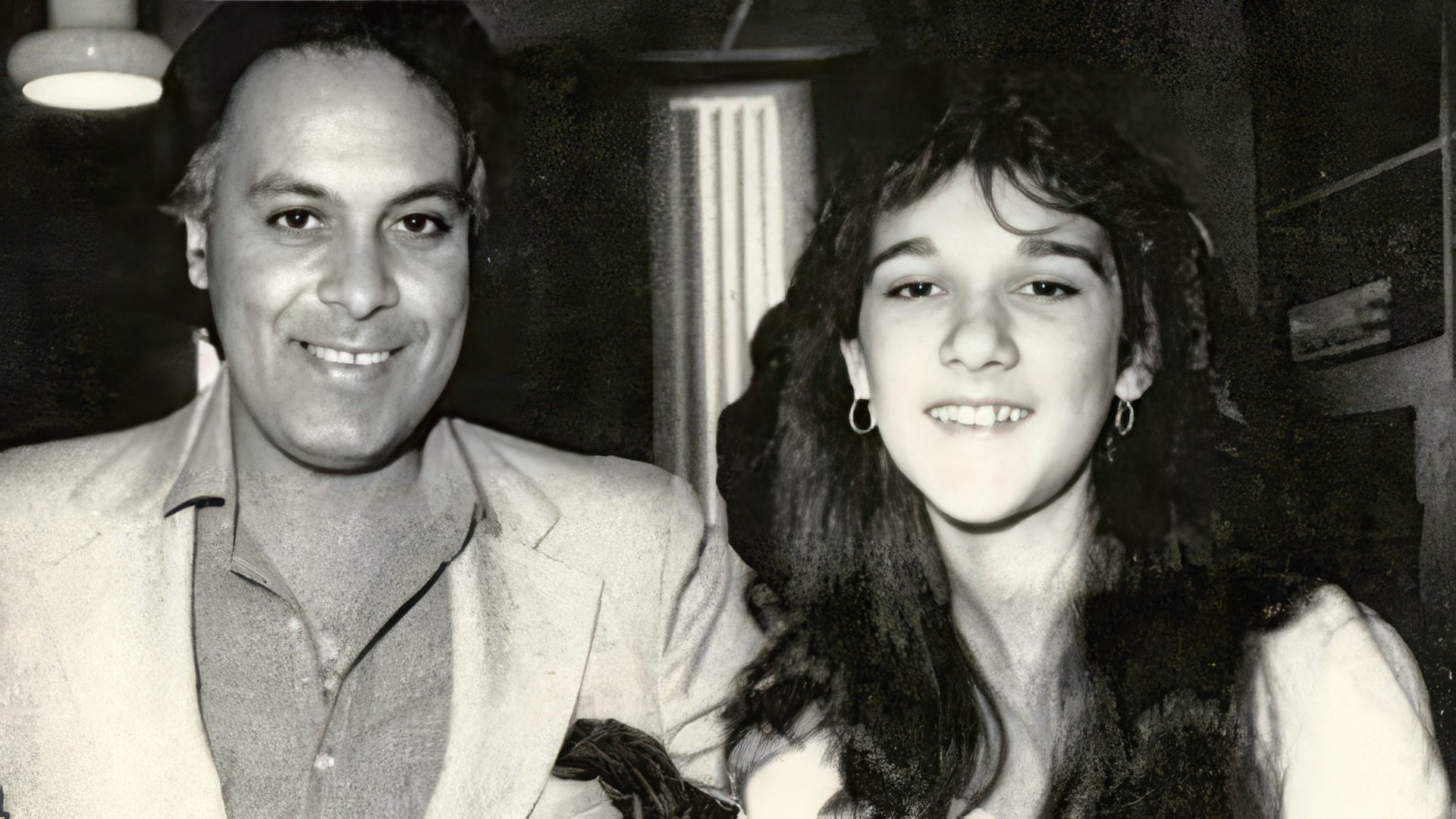 Celine Dion y Rene Angelil en su juventud