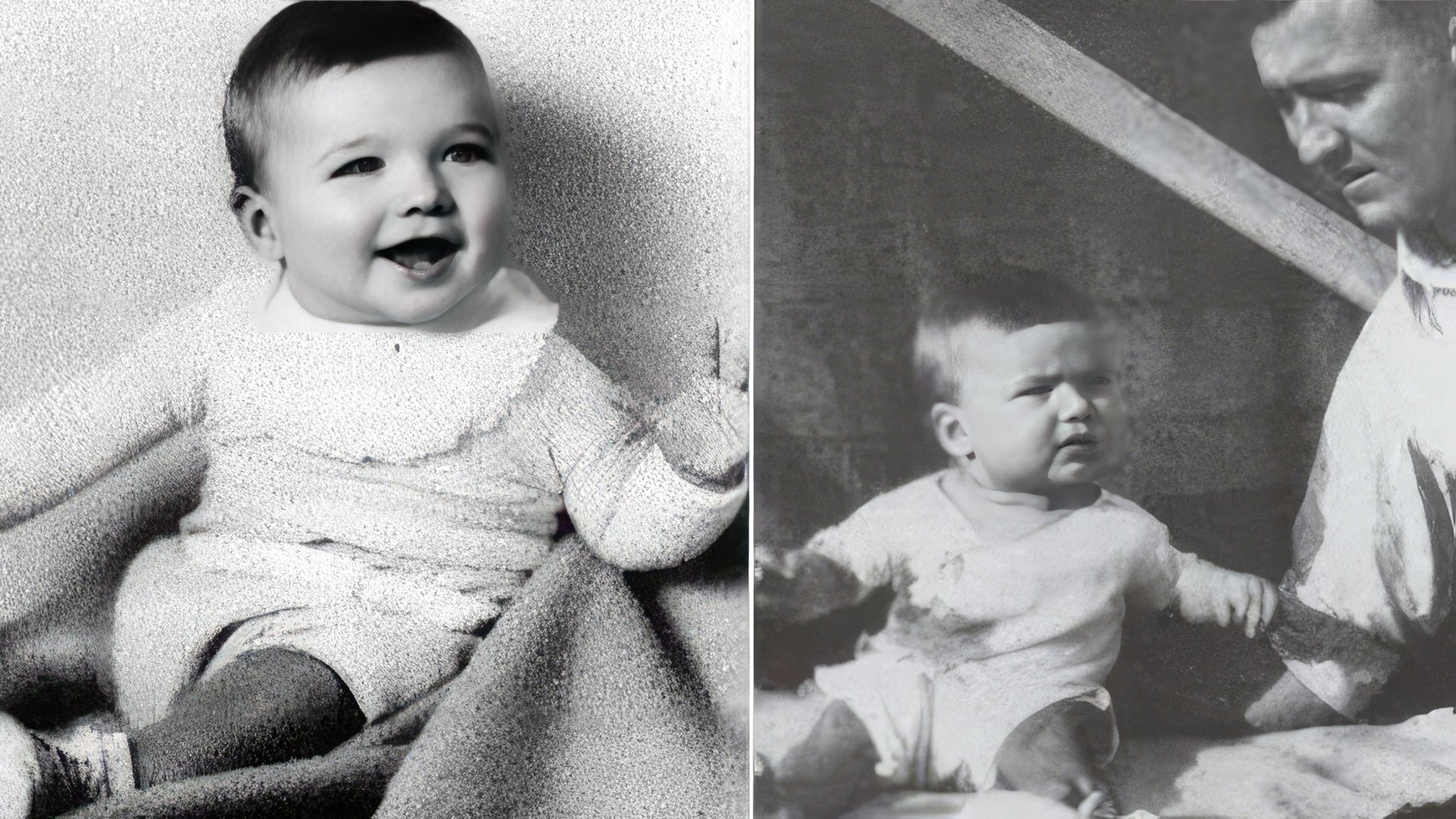 Clint Eastwood de niño (en la foto a la derecha con su padre)