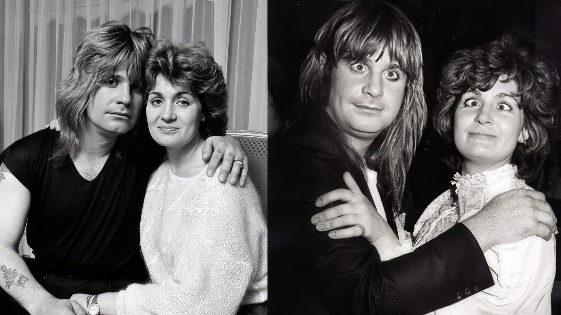 Ozzy y Sharon Osbourne en su juventud