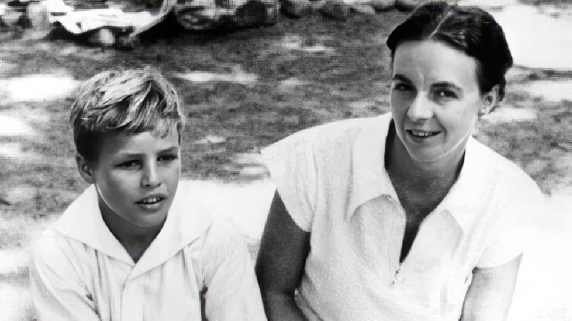 Marlon Brando con su mamá