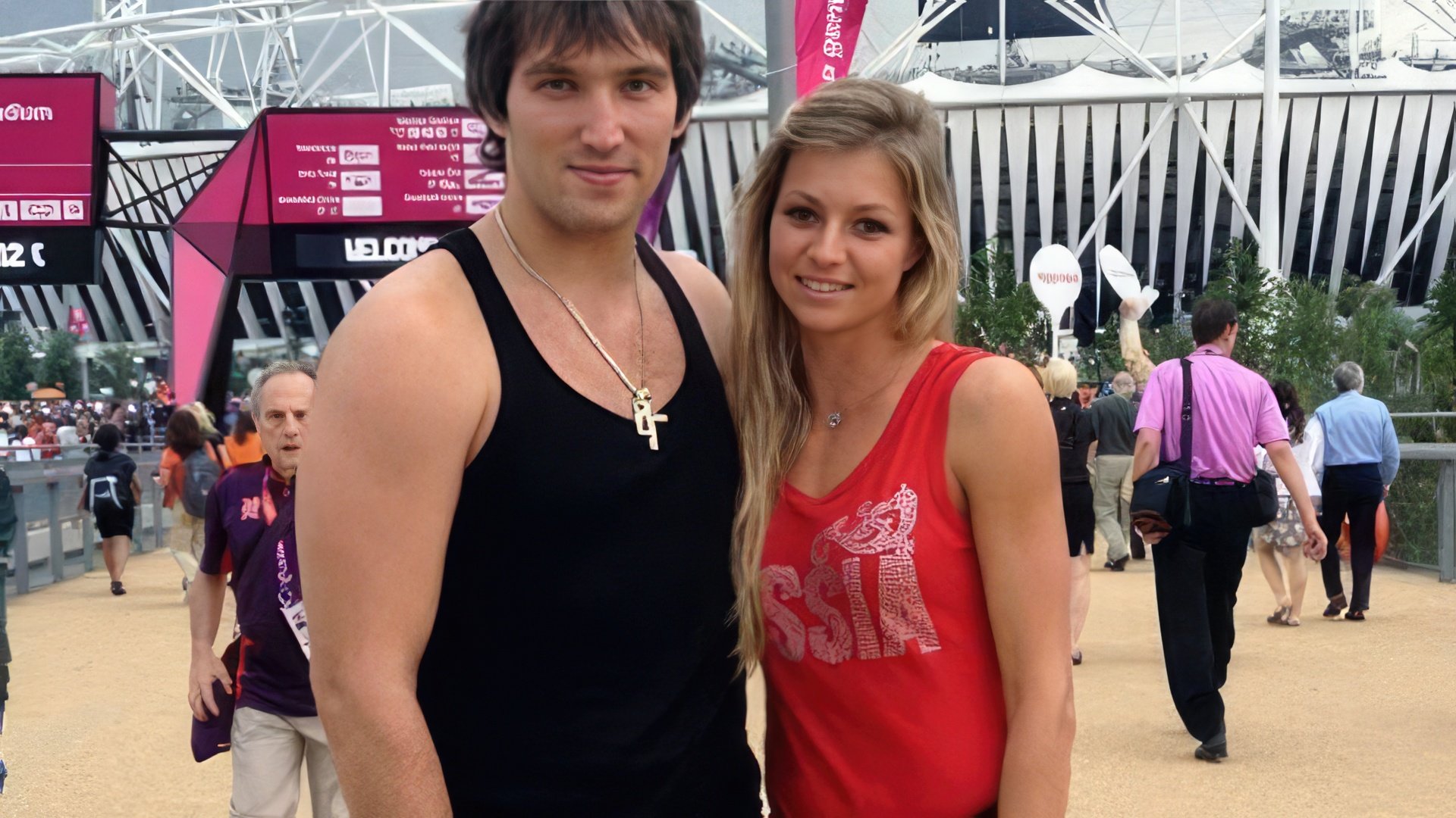 En la foto: Aleksandr Ovechkin y Maria Kirilenko