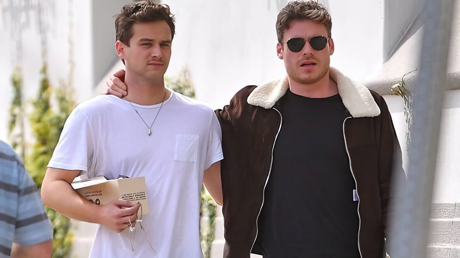 Richard con su amigo Brandon Flynn