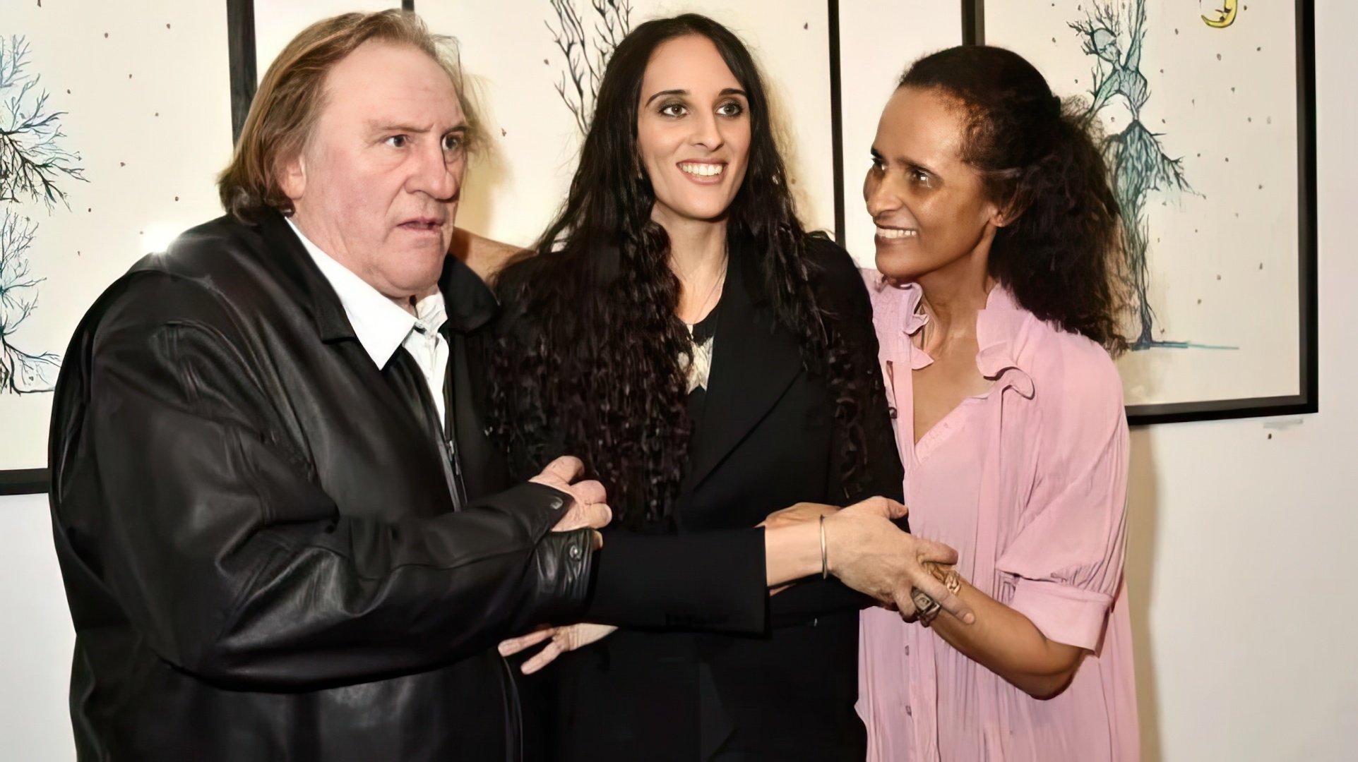 Gérard Depardieu, Karine Silla y su hija Roxane