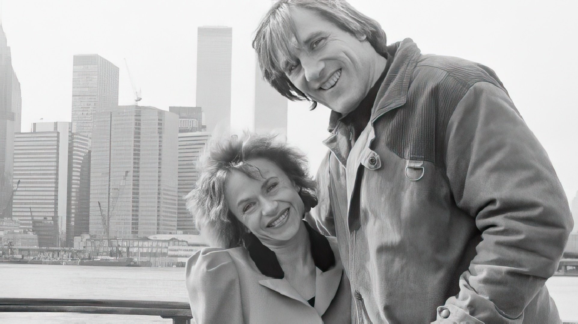 Gérard Depardieu con su esposa en Nueva York