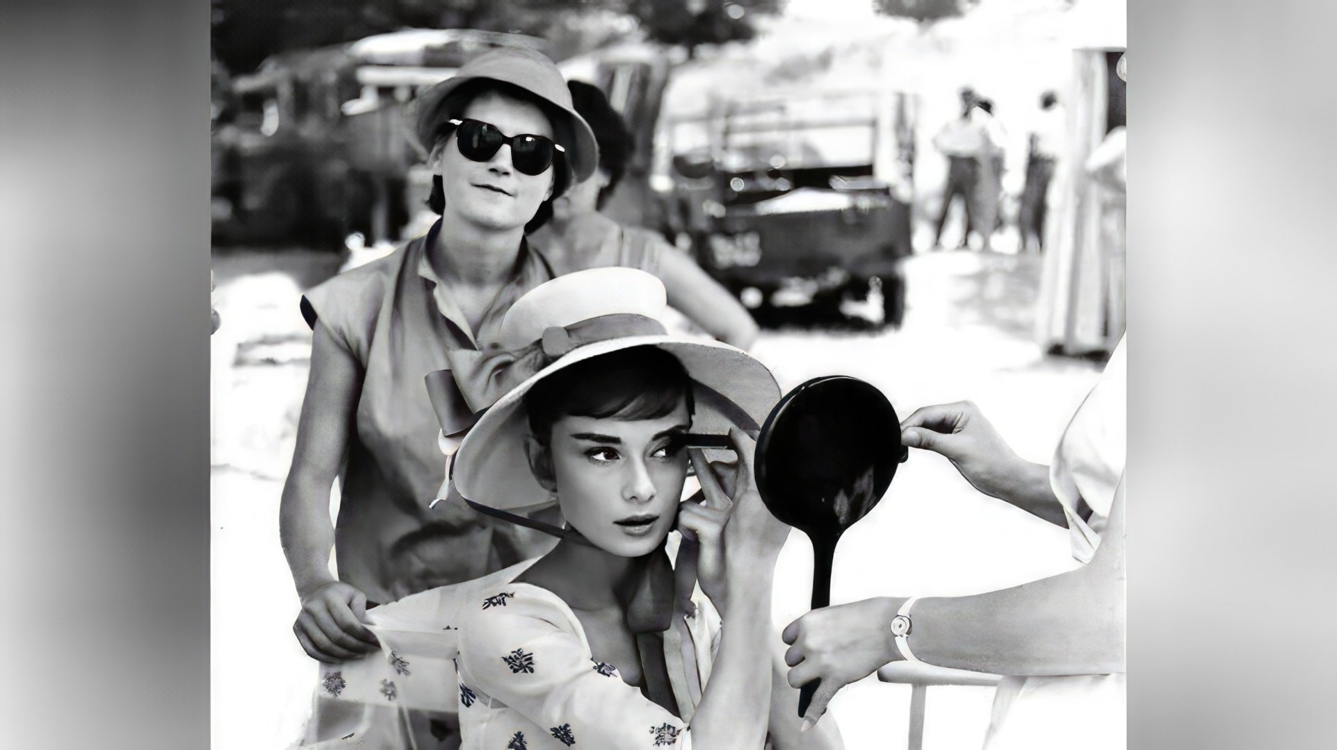 En el set de 'War and Peace', 1955