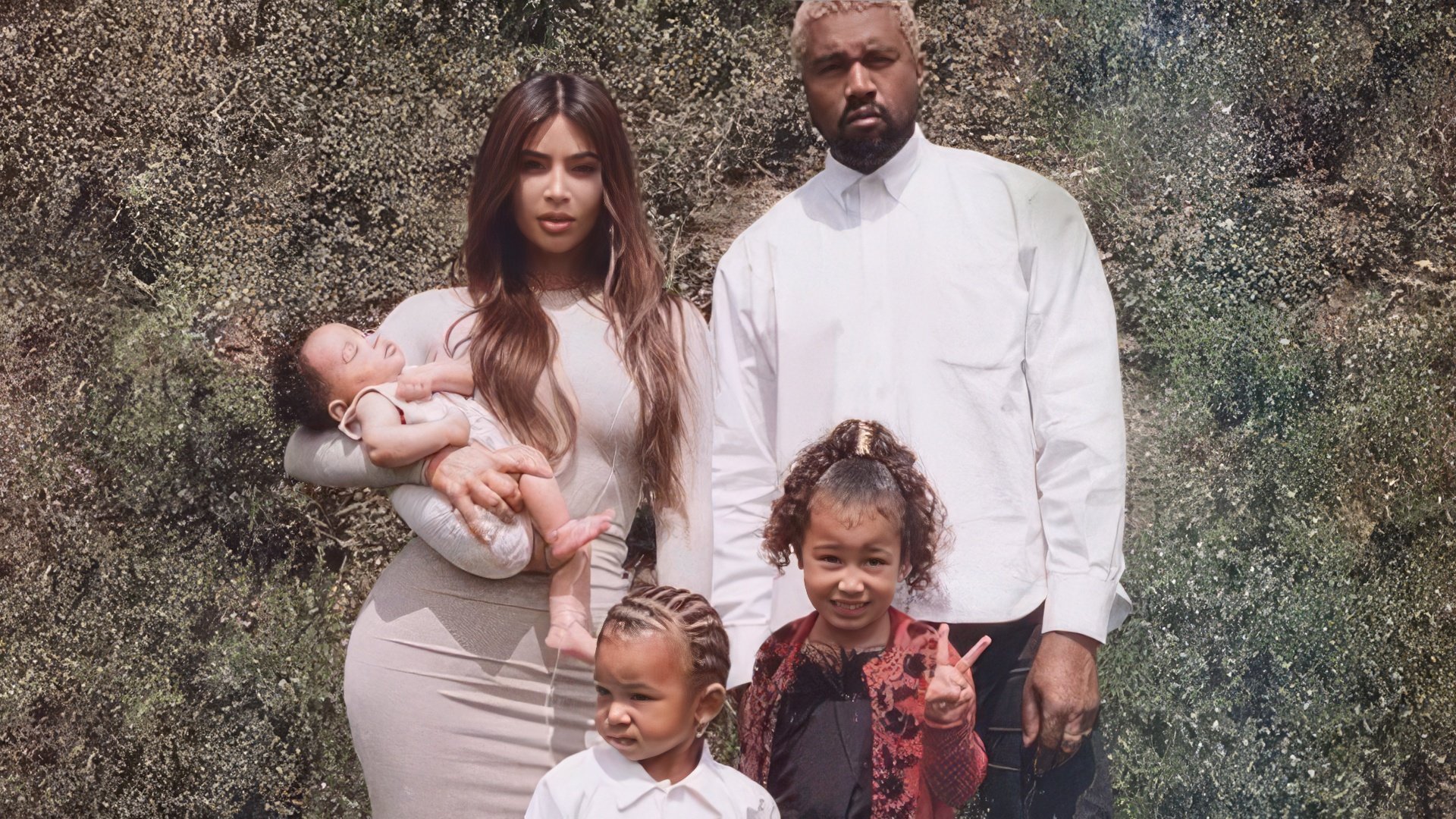 Kanye West con su familia