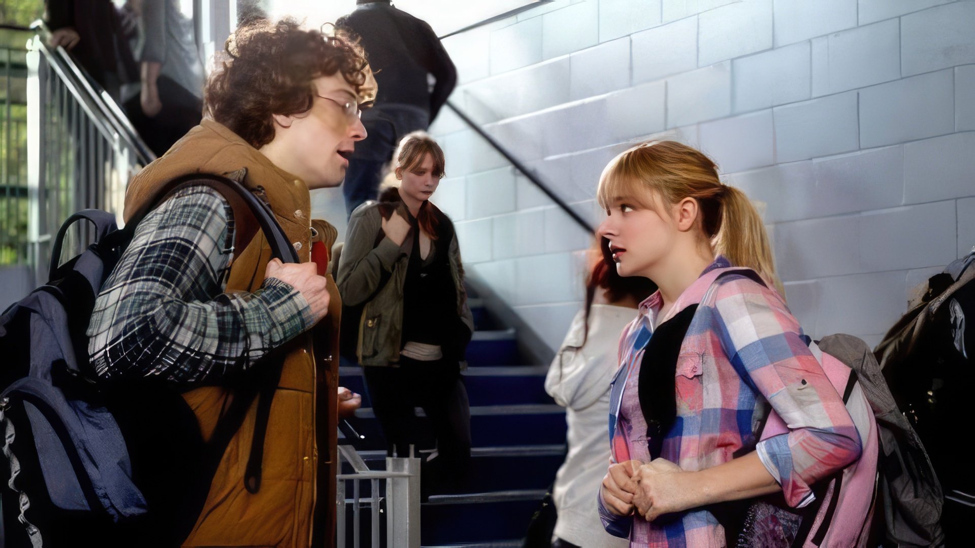 Actor Aaron Johnson y Chloë Grace Moretz