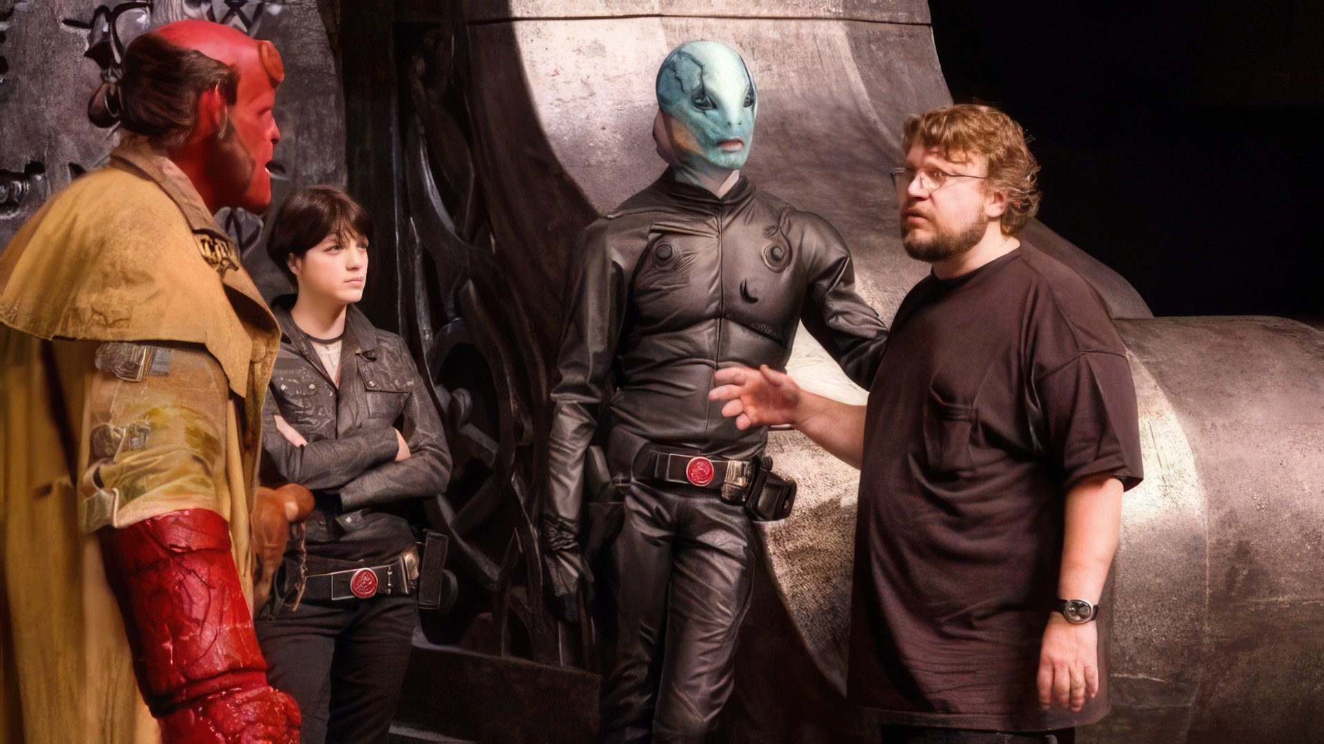 Guillermo del Toro en el set de 'Hellboy'