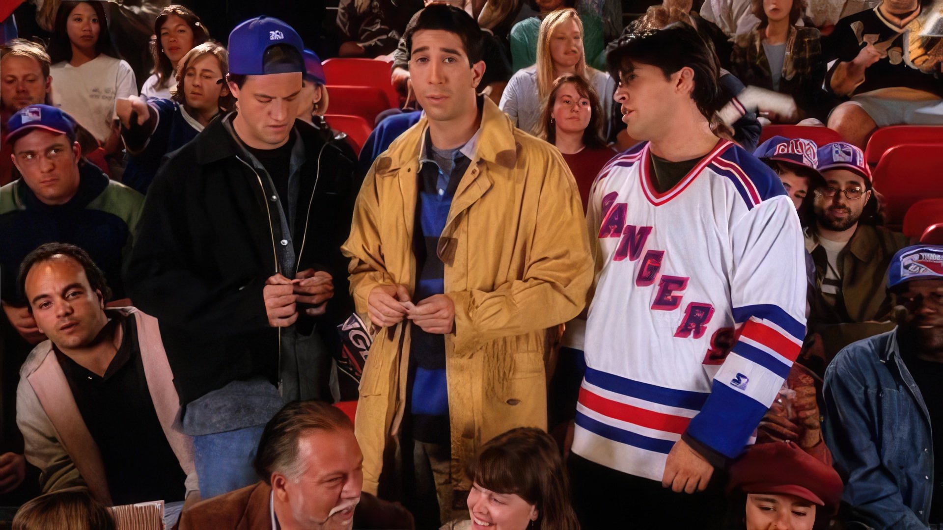 Matt LeBlanc, Matthew Perry y David Schwimmer en 'Friends'