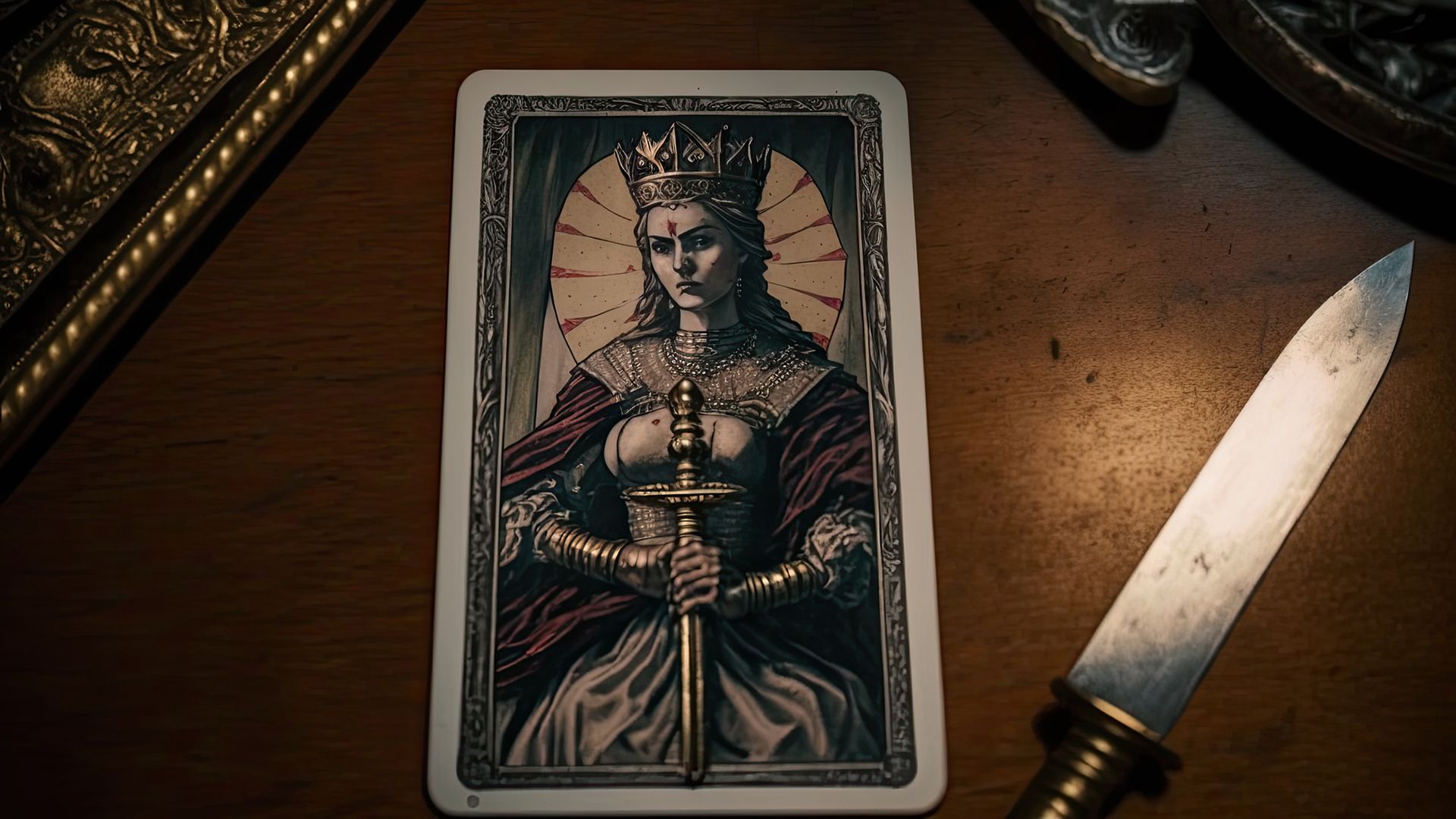 La Reina de Espadas Invertida Lleva Energía Destructiva