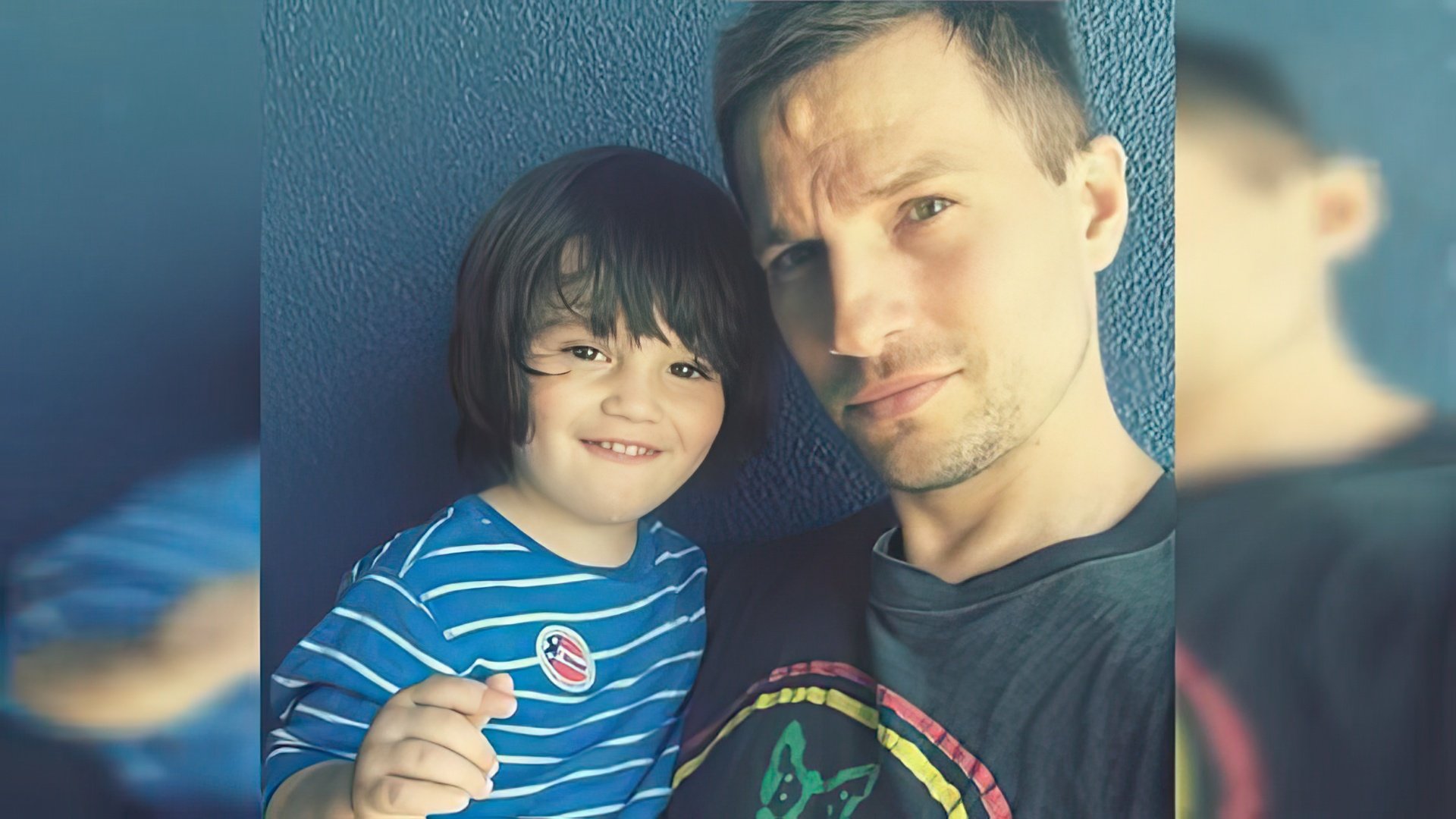 Logan Marshall-Green con su hijo