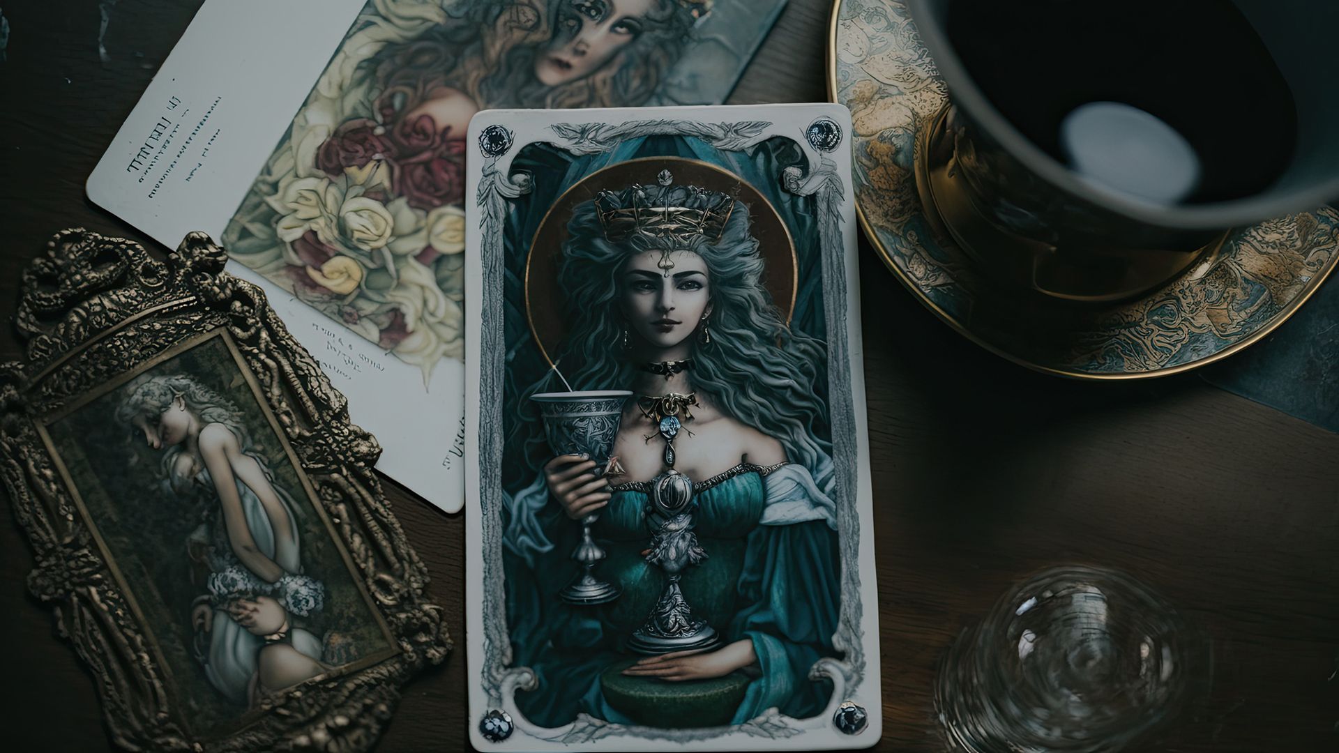 La Reina de Copas simboliza la sensualidad y la profundidad emocional