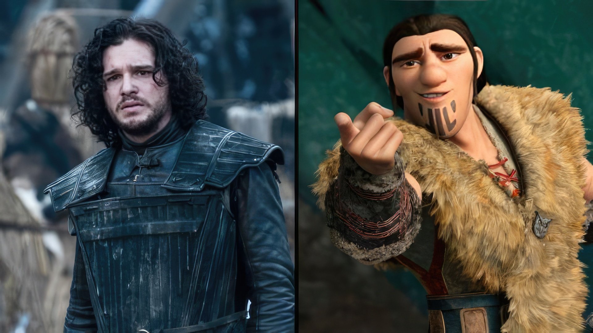 Kit Harington y Eret de How to Train Your Dragon 2