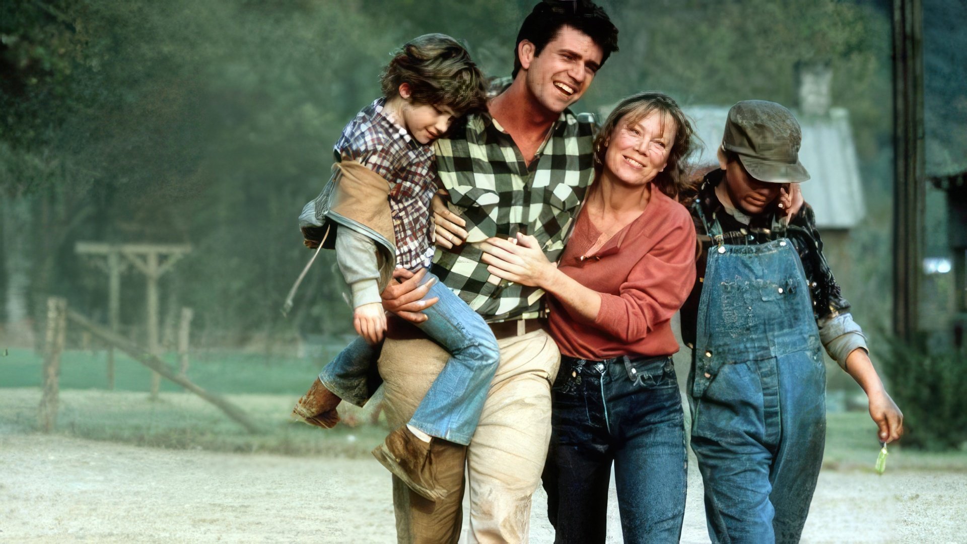 Sissy Spacek y Mel Gibson en The River