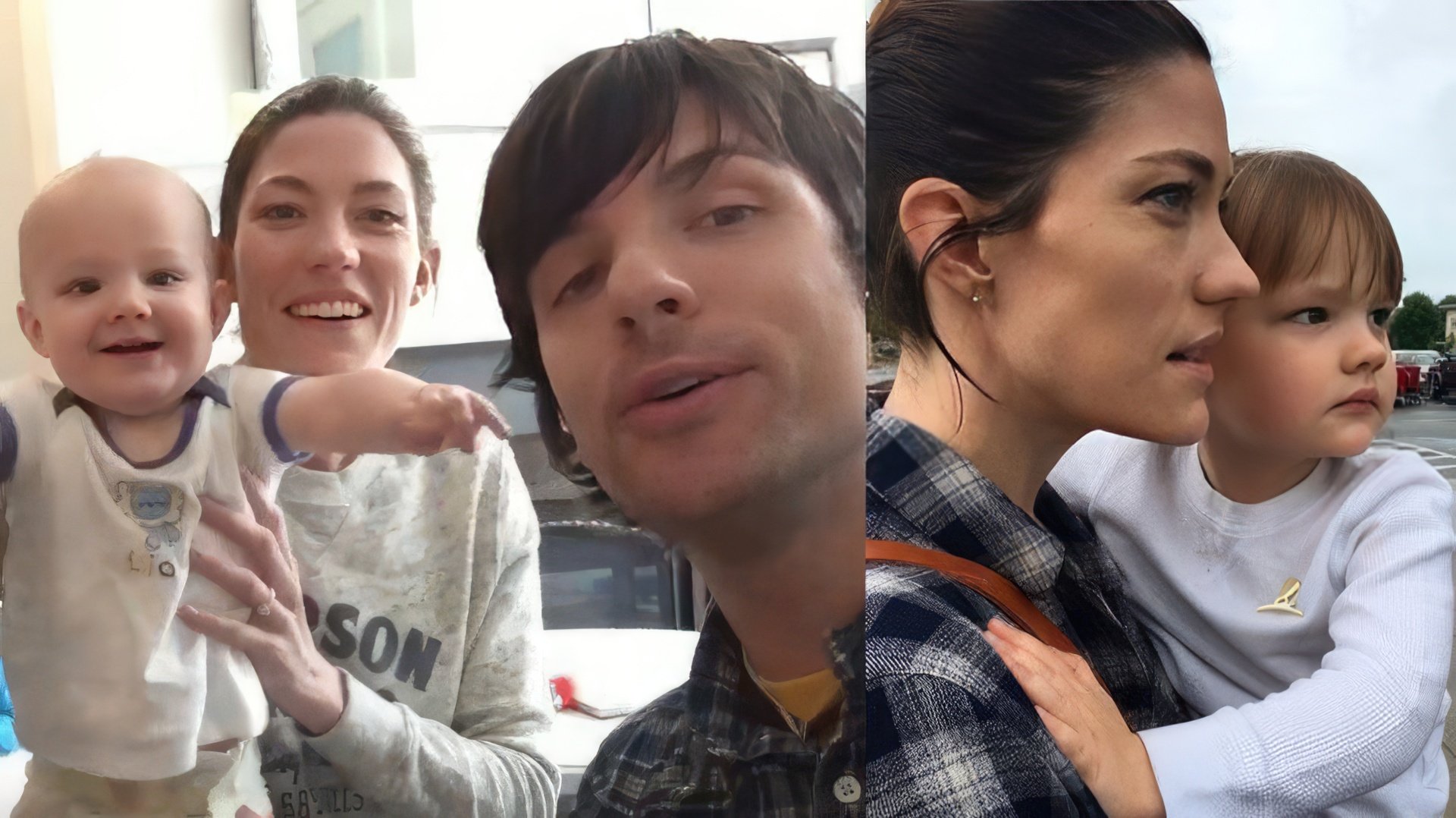 Jennifer Carpenter con su esposo e hijo Isaac