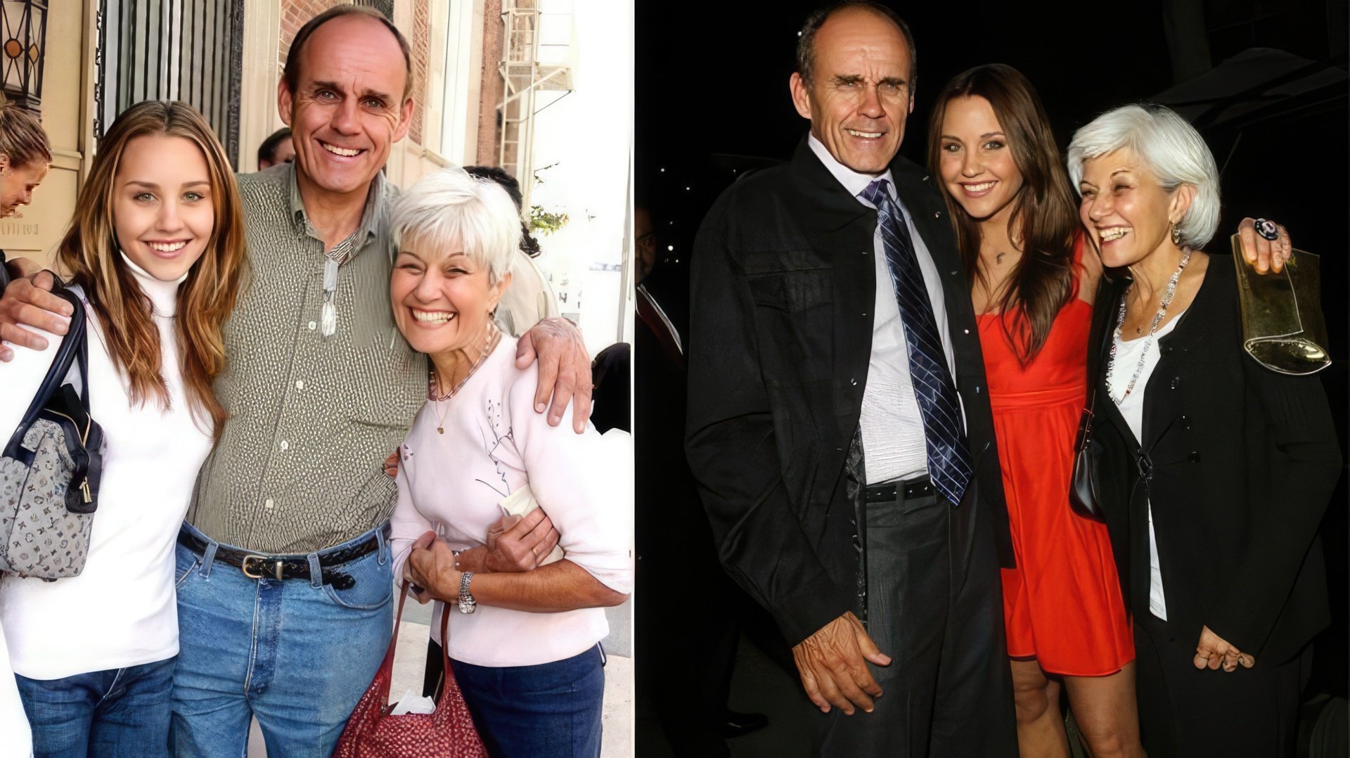 Amanda Bynes con sus padres