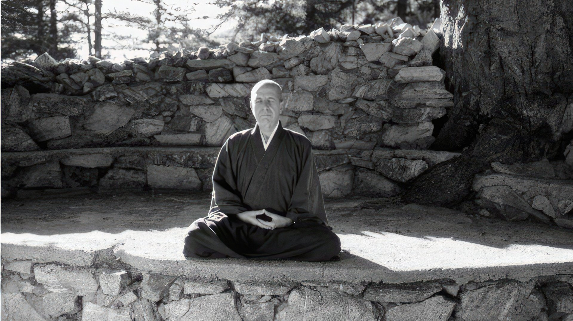 Leonard Cohen en un monasterio budista zen