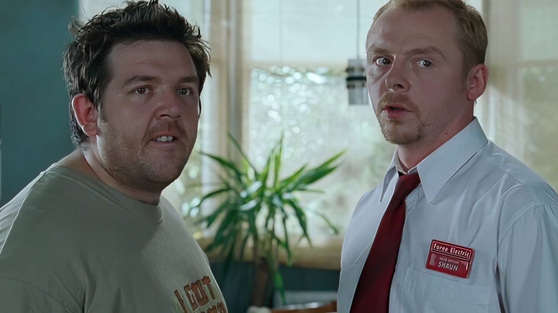 Nick y Simon en la película "Shaun of the Dead"