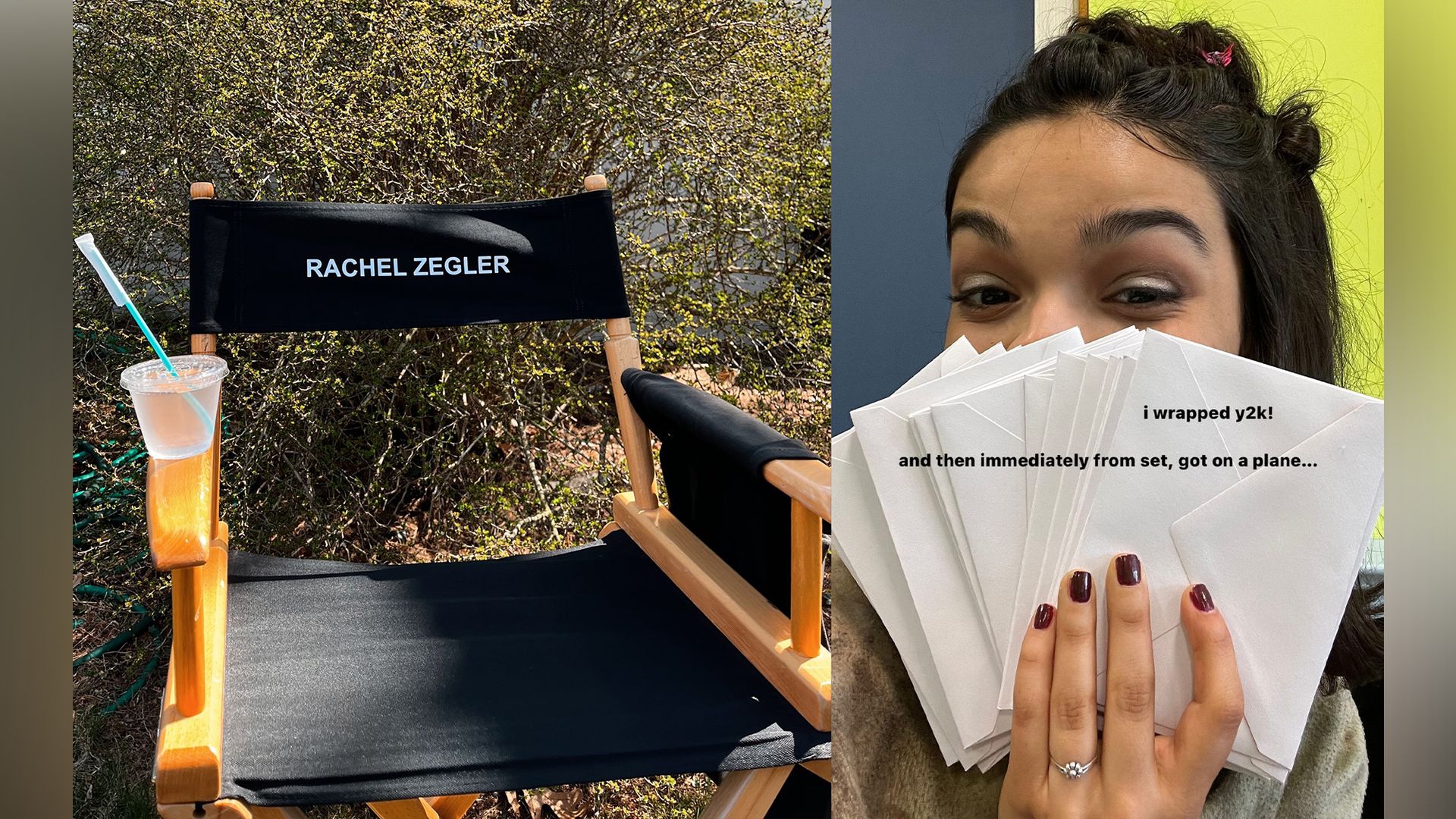 Rachel Zegler en el set de la película 'Y2K'