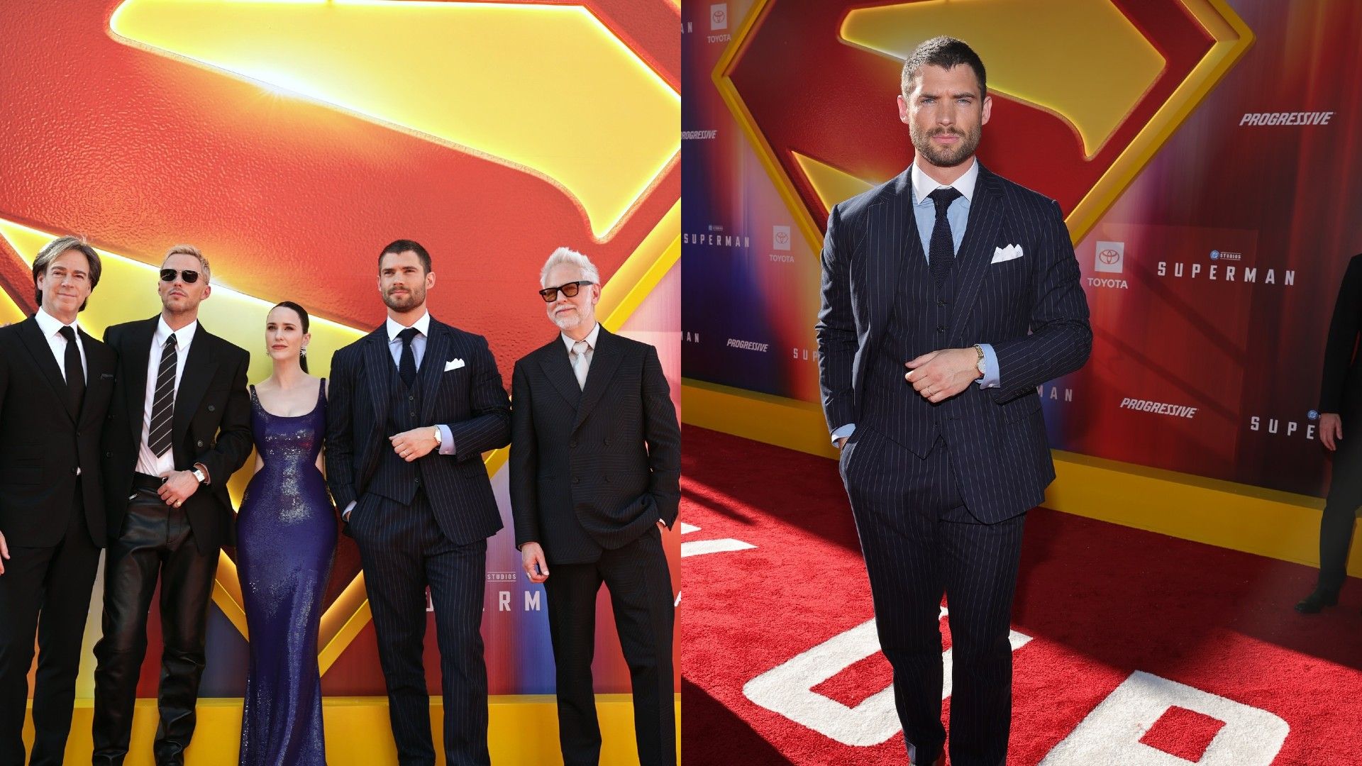 David Corenswet y el reparto de Superman posan en la alfombra roja