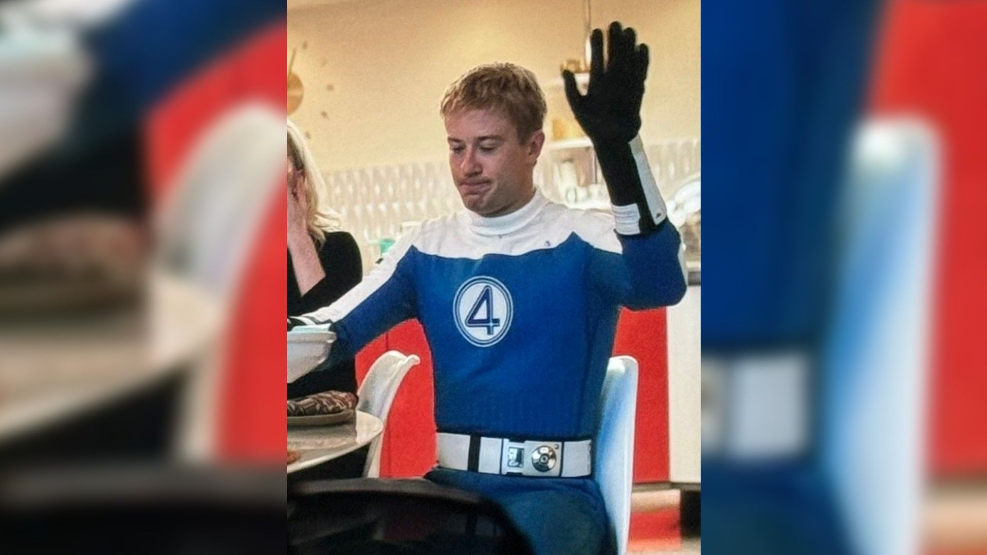 Joseph Quinn viste el traje de superhéroe de Johnny Storm de "Fantastic Four"
