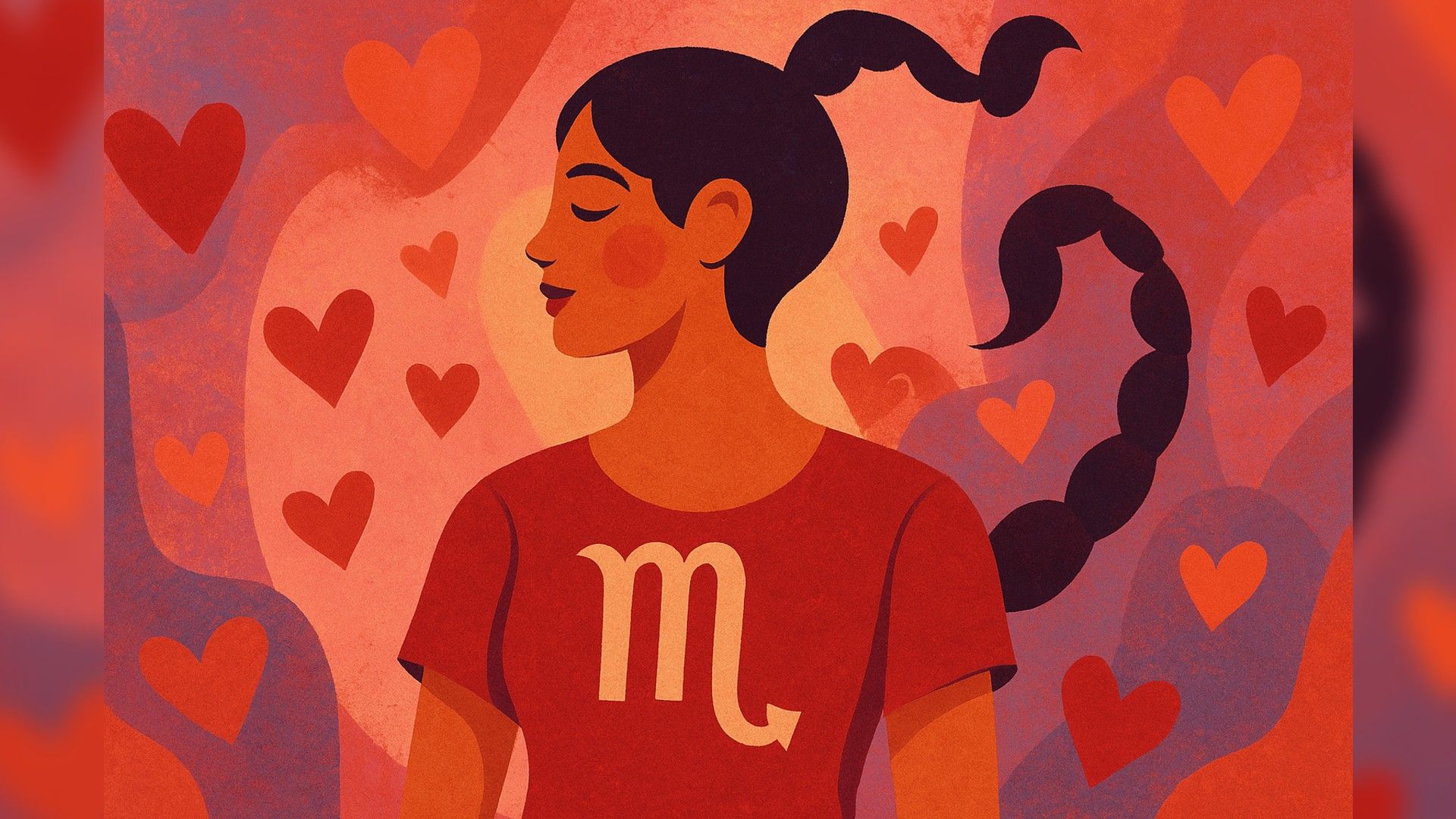 Mujer escorpio, ambiente romántico, paleta rosa